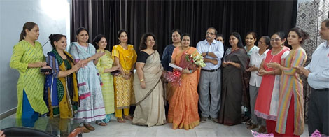 St. Mark's School, Janakpuri - Bidding Farewell to our loving Social Science Teacher Ms. G. Indiral - Click to Enlarge