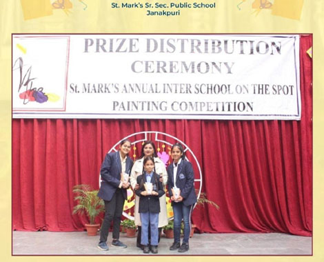 St. Marks Sr. Sec. Public School, Janakpuri - The 23rd Annual Inter-School On the Spot Painting Competition: Prize Distribution Ceremony : Click to Enlarge
