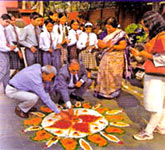 Honourable Chairman Mr. T.P. Aggarwal celebrating Diwali in a Eco-friendly way