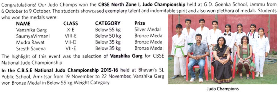 St. Mark's School, Janakpuri - CBSE North Zone 1 : Judo Championship St. Mark's School, Janakpuri - CBSE North Zone 1 : Judo Championship
