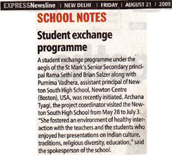Media Coverage, SMS Janakpuri, Delhi - Click to Enlarge