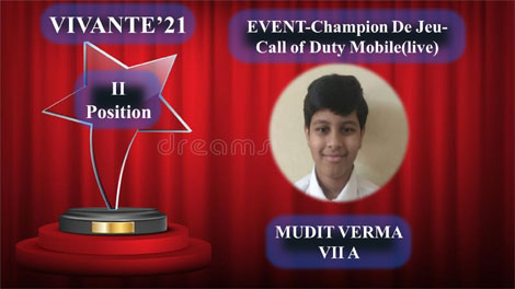 St. Mark's School, Janak Puri - Our senior students won various prizes in an Inter-School Competition VIVANTE21 : Click to Enlarge