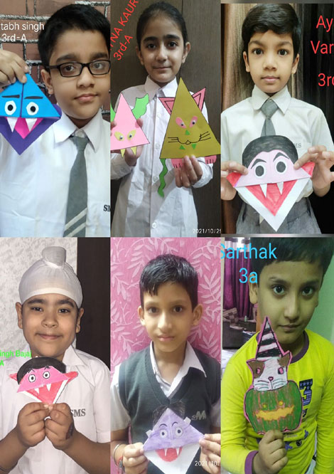 St. Mark's School, Janak Puri - Students of primary section celebrated Halloween, a festival filled with mystery magic and superstition by participating in various fun filled activities : Click to Enlarge