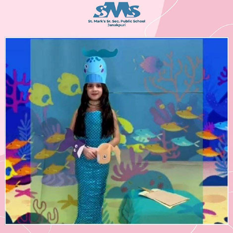 St. Marks Sr. Sec. Public School, Janakpuri - Vanya Sharma of class V-D participated in an Inter School event 'Marine Denizens' and secured the Second Position : Click to Enlarge