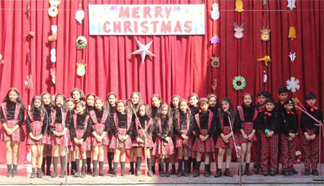 St. Marks Sr. Sec. Public School, Janakpuri - Students of Class lV joyously welcomed the Christmas spirit with great pomp and fervor : Click to Enlarge
