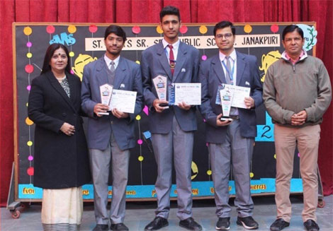 St. Marks Sr. Sec. Public School, Janakpuri - The Geeks of our school  were recognised for their exemplary performances during an Annual Inter-School International Tech Fest Geek-A-Hertz, organised by St. Mark's Sr. Sec Public School, Meera Bagh : Click to Enlarge