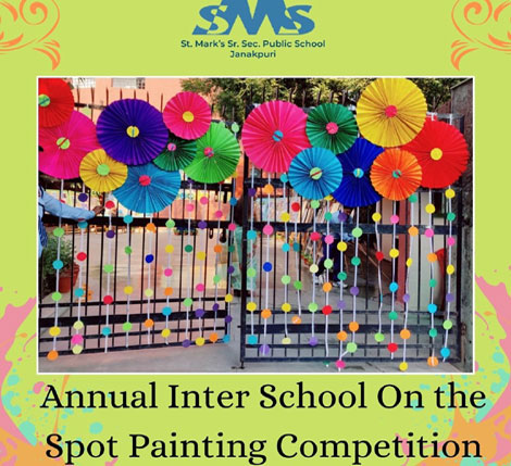 St. Marks Sr. Sec. Public School, Janakpuri - 23rd Annual Inter School On The Spot Painting Competition for Classes Nursery to XII : Click to Enlarge