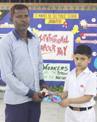 St. Mark's Sr. Sec. Public School, Janak Puri - International Workers Day was celebrated by the students of Pre-Primary Wing - Click to Enlarge