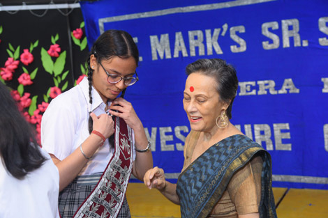St. Mark's School, Meera Bagh - HEAD GIRL - Investiture Ceremony: Senior Student Council 2023-24 : Click to Enlarge