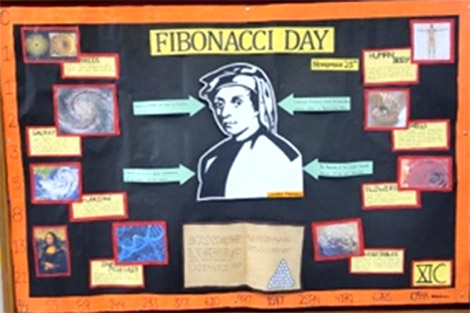 SMS, Meera Bagh - Students of Class XI-C observed Fibonacci Day : Click to Enlarge