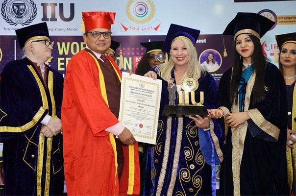 St. Mark's Sr. Sec. Public School School, Meera Bagh - Mr. Naveen Gupta, PGT Computer Science, awarded an Honorary Doctorate : Click to Enlarge