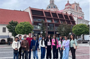 St. Mark's Sr. Sec. Public School School, Meera Bagh - Our delegation comprising of 10 students and 2 teachers, went for an exchange program to Lithuania  : Click to Enlarge