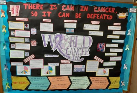 St. Mark's Meera Bagh - Biology Department of our school celebrated World Cancer Day : Click to Enlarge