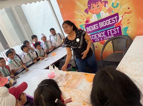 St. Mark's Meera Bagh - Science Fest, held at Airia Mall, Gurugram : Click to Enlarge