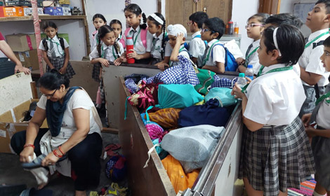 St. Mark's Meera Bagh - Students of Class IV participated in Summer Challenge By Goonj : Click to Enlarge