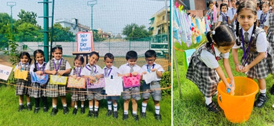 St. Mark's Meera Bagh - Wet & Dry Activity complemented with Story Telling for the little ones of Class Nursery : Click to Enlarge