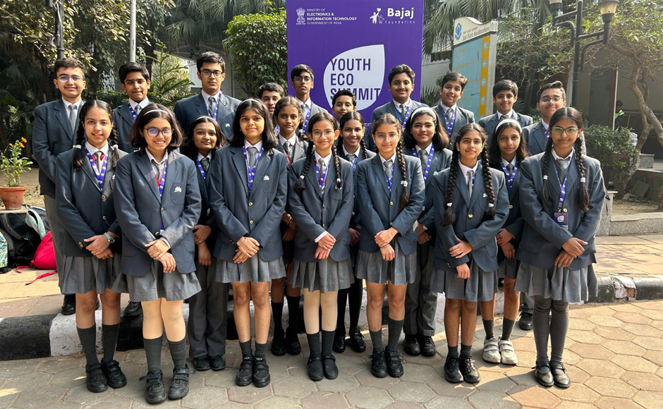 St Marks Sr Sec Public School Meera Bagh - 37 students from Class 8th and 9th participated in Youth Eco Summit organised by The Times NIE in partnership with the Ministry of Electronics and Information Technology and Bajaj Foundation : Click to Enlarge