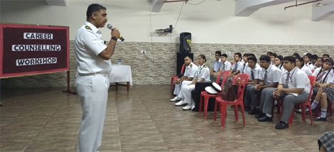 St. Mark's School, Meera Bagh - Career Counselling and Motivational Visit by Indian Navy : Click to Enlarge