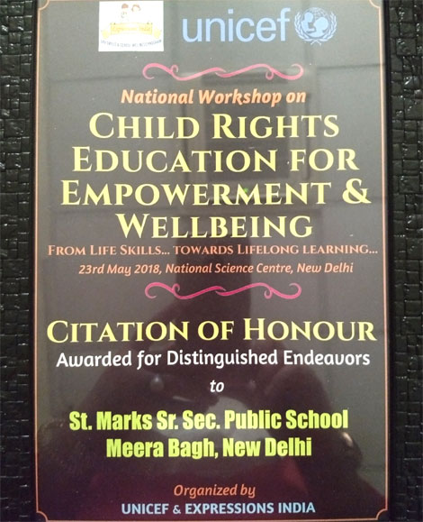 St. Mark's School, Meera Bagh - National Workshop : Click to Enlarge