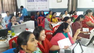 St. Mark's School, Meera Bagh - Python Programming Workshop for teachers from Delhi : Click to Enlarge