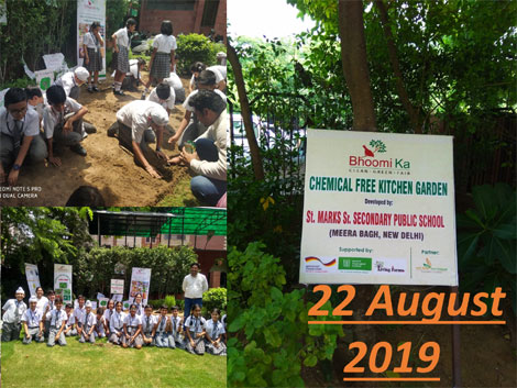 St. Mark’s School, Meera Bagh - Eco Club : BEFORE - Kitchen Garden Activity : Bhoomi ka Campaign : Click to Enlarge