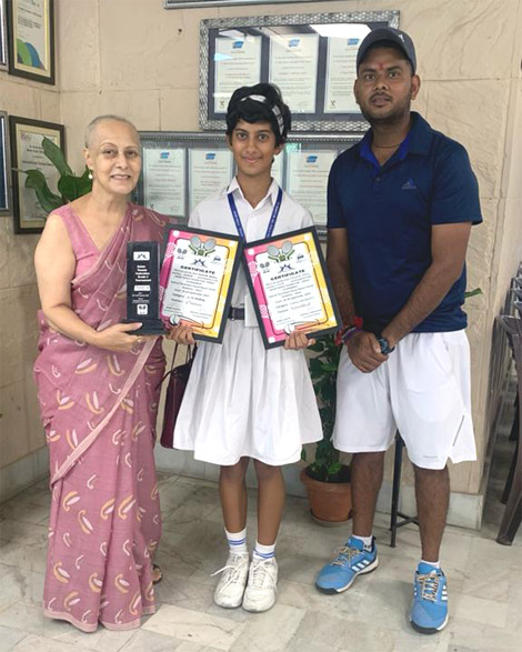 St. Marks Sr. Sec. Public School - Akshita Antil, 7-F shines at Asian Open Tennis Tournament organized in Jaipur : Click to Enlarge