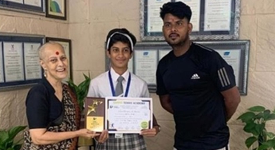 St. Marks Sr. Sec. Public School - Akshita Antil, VII F secured the 1st position in the Under-14 age category at the All Indian Tennis Association tournament held at Taurus Tennis Academy in Kundali Sonipat : Click to Enlarge