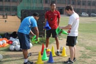 Coach from England - Arsenal Club giving Coaching to St. Mark's Students : Click to Enlarge