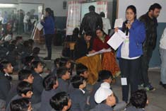 St. Mark's School, Meera Bagh - Hand Sanitization : Click to Enlarge