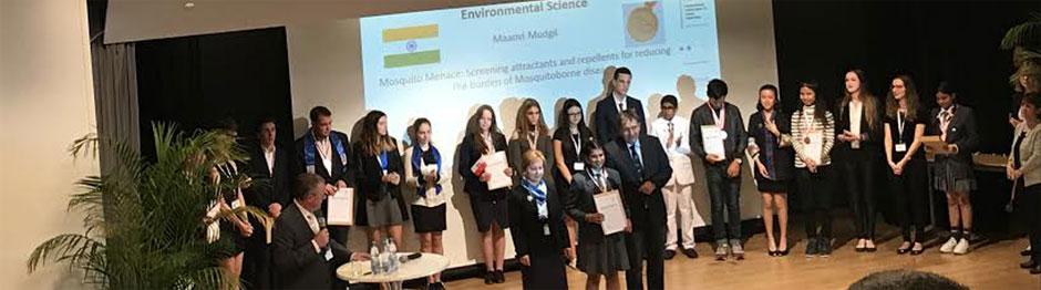 St. Mark's School, Meera Bagh - Medals and accolades for our team at International Conference for Young Scientists 2017 held at Stuttgart, Germany : Click to Enlarge