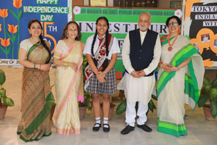 St. Mark's School, Meera Bagh - Investiture Ceremony held for Class 12 students : Click to Enlarge