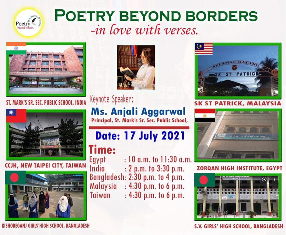 St. Mark's School, Meera Bagh - Ms. A. Aggarwal, Principal, is the Keynote Speaker at the event - Poetry beyond Borders: in love with verses : Click to Enlarge