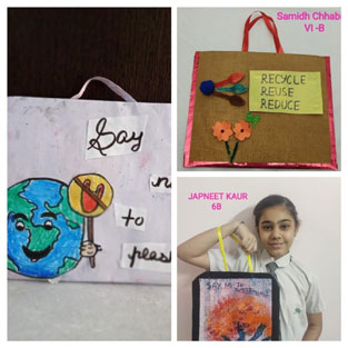 St. Mark's School, Meera Bagh - International Plastic Bag Free Day observed : Click to Enlarge