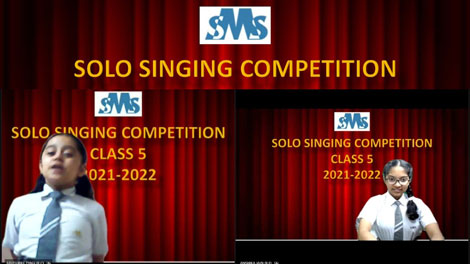 St. Mark's School, Meera Bagh - Inter-Class Solo Singing Competition organized for the students of Class V : Click to Enlarge