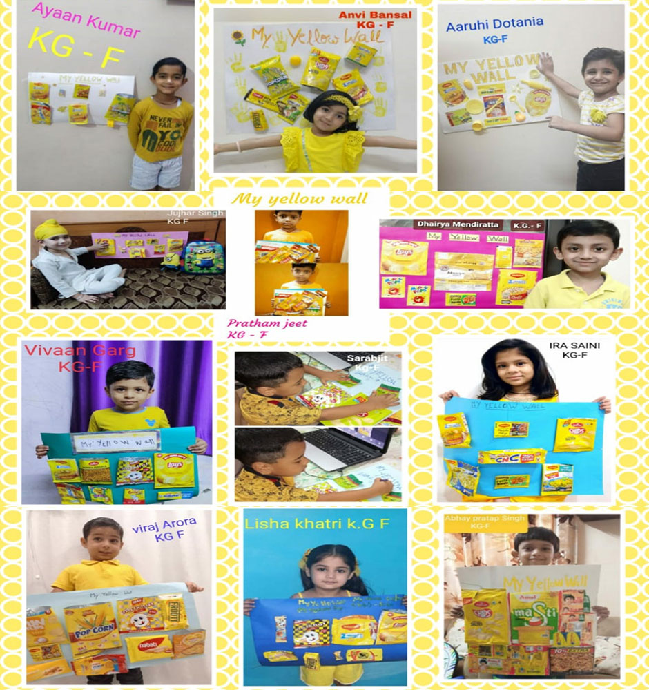 St. Mark's School, Meera Bagh - Tiny tots of KG and Nursery celebrate Yellow Colour Day & Blue Colour Day : Click to Enlarge