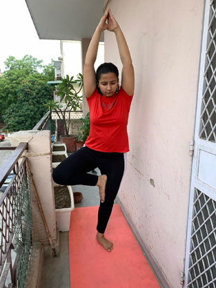 St. Mark's School, Meera Bagh - We celebrate International Yoga Day : Click to Enlarge
