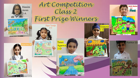 St. Mark's School, Meera Bagh - Students of Grades KG to 5 participate in an Art Competition : Click to Enlarge