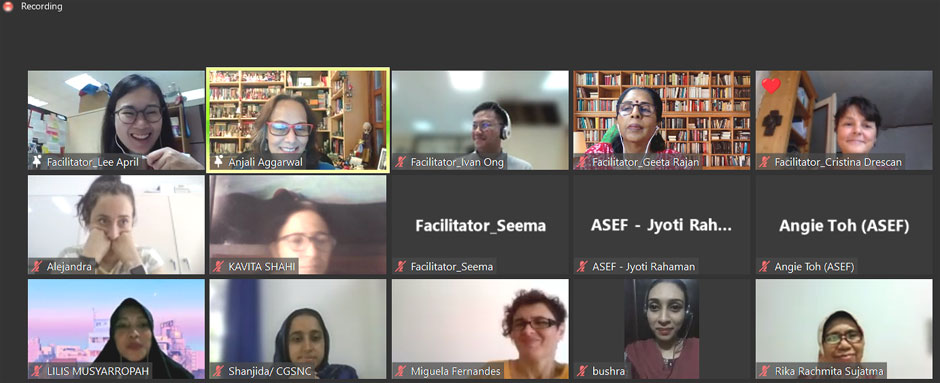 St. Mark's School, Meera Bagh - Our Principal, Ms. A. Aggarwal, addresses educators from Asia and Europe as a part of School Collaboration 2021 : Click to Enlarge