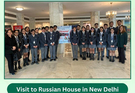St.Marks Sr Sec Public School Janak Puri - A group of 20 students of Classes IX and XI, visited the Russian House in New Delhi to attend the traditional Russian folk performance: Petrushka : Click to Enlarge