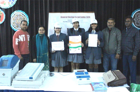 St.Marks Sr Sec Public School Janak Puri - An Awareness Campaign was organised by the Election Commission of India : Click to Enlarge