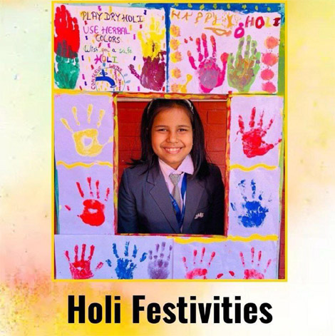 St.Marks Sr Sec Public School Janak Puri - Holi was celebrated for Primary wing by engaging them in a variety of engaging activities : Click to Enlarge