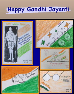 St. Mark's Girls School, Meera Bagh - Gandhi Jayanti Celebrations for Classes IV : Click to Enlarge