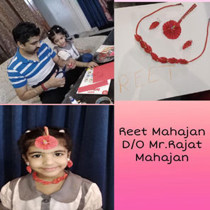 St. Mark's Girls School, Meera Bagh - Jewellery Designing on Father's Day by Classes Seedling and Sapling : Click to Enlarge