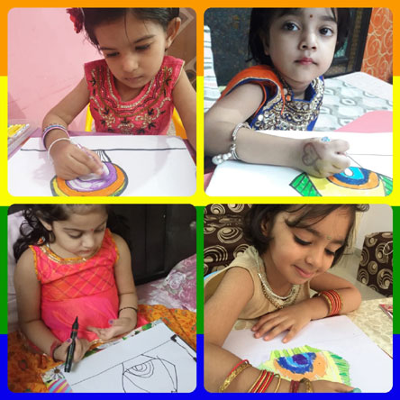 St. Mark's Girls School, Meera Bagh - Janmashtami Activity by Class Seedling : Click to Enlarge