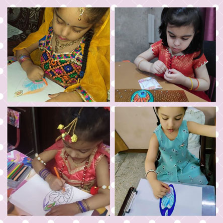 St. Mark's Girls School, Meera Bagh - Janmashtami Activity by Class Seedling : Click to Enlarge