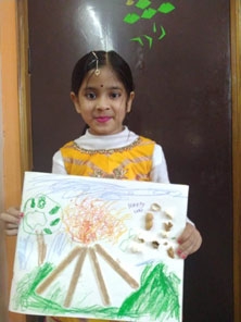 St. Mark's Girls School, Meera Bagh - Lohri Activity by Classes Seedling and Sapling : Click to Enlarge