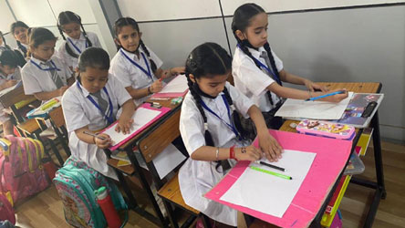 St. Mark's World School, Meera Bagh - World Art Day Celebrations for Classes 1 to 4 : Click to Enlarge