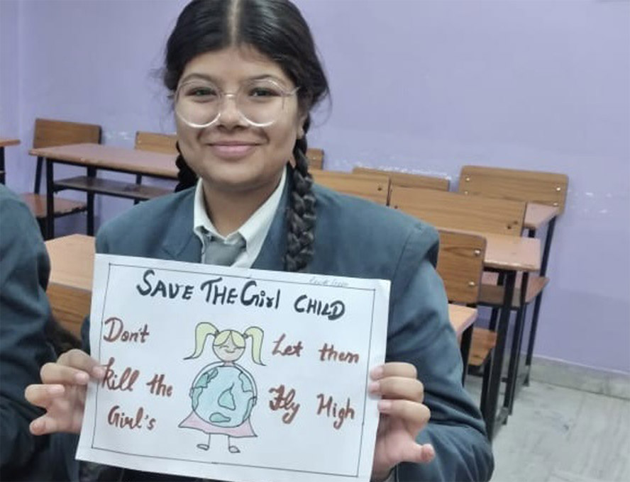St.Marks World School Meera Bagh - National Girl Child Day Celebrated : Click to Enlarge