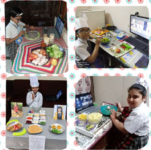 St. Mark's Girls School, Meera Bagh - Salad Making Activity by Class IV : Click to Enlarge