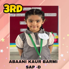 St. Mark's World School, Meera Bagh - Winners of Inter Class Self Introduction Competition for Class Sapling : Click to Enlarge